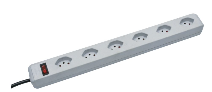 Brennenstuhl Elosztó Swiss-Line 6x CH J típusú (T13) aljzat - CH J típusú (T12) dugó Világosszürke 2m termék fő termékképe