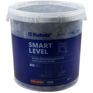 KUBALA SMART LEVEL fugázó klipsz, 1,5mm, 800 db + 20 literes vödör termék fő termékképe