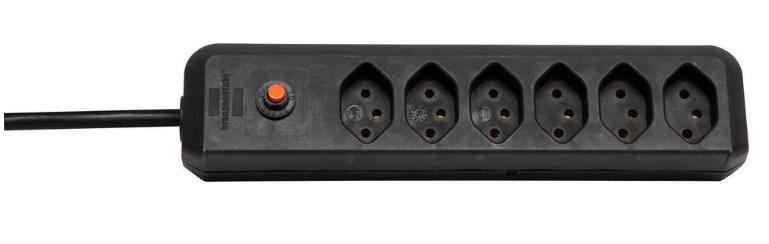 Brennenstuhl Elosztó Clever-Line 6x CH J típusú (T13) aljzat - CH J típusú (T12) dugó Fekete 2m termék fő termékképe