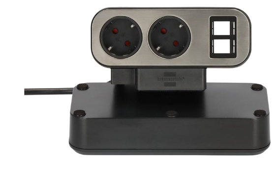 Brennenstuhl Asztali aljzat Keystone modulnyílásokkal estilo Duplex 10x DE F típusú (CEE 7/3) aljzat - FR E típusú (CEE 7/6) dugó 2m termék fő termékképe