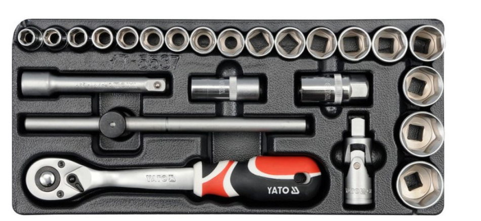 YATO Dugókulcs készlet 24 részes 1/2" 10-32 mm CrV (fiókbetét) termék fő termékképe