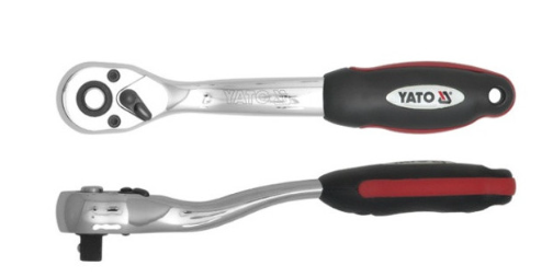 YATO Racsnis hajtószár 1/4" 145 mm 72T hajlított szár CrV termék fő termékképe