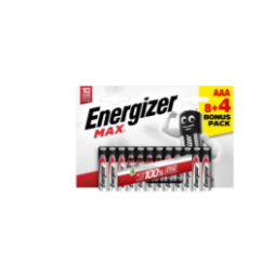 Energizer Max Alkáli Mikro Elem AAA B8+4 termék fő termékképe