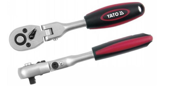 YATO Racsnis hajtószár 1/4" 159 mm 72T csuklós ±90° egyenes szár CrV termék fő termékképe