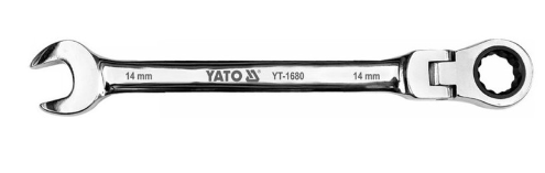 YATO Racsnis csuklós csillag-villáskulcs 14 mm / 185 mm 72T CrV termék fő termékképe
