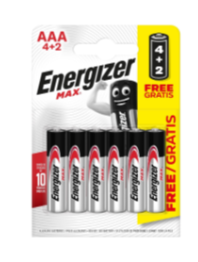 Energizer Max Alkáli Mikro Elem AAA B4+2 termék fő termékképe