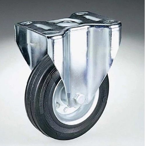 CEBORA Fix villás, siklócsapágyas gumi kerék 200 fekete termék fő termékképe