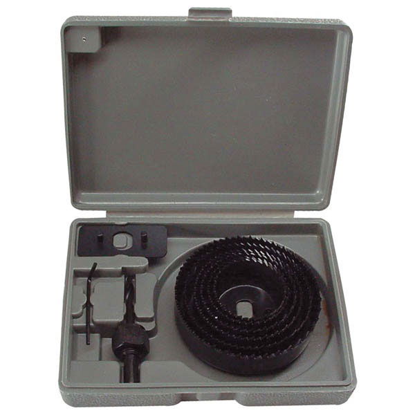 EXTOL Körkivágó készlet fához (műanyag dobozban) ; 8db, mélység: 25mm, 65-130mm termék fő termékképe
