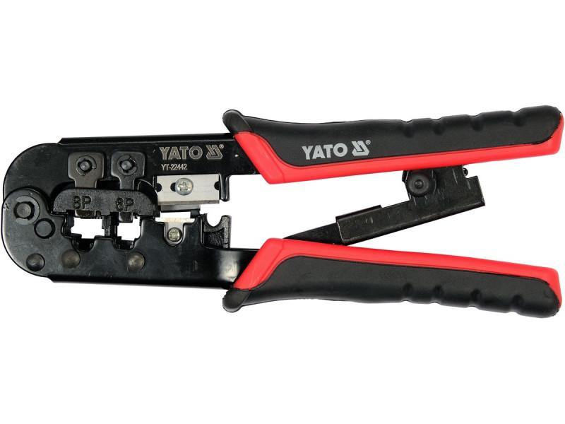 YATO Krimpelő fogó 190 mm UTP hálózati/RJ45 és telefon/RJ11 csatlakozókhoz termék fő termékképe