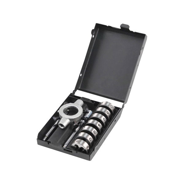 EXTOL Menetmetsző készlet M3-M12, 9 db;M3-M4-M5-M6-M7-M8-M10-M12+hajtókar termék fő termékképe