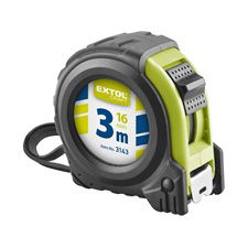 EXTOL Mérőszalag, gumírozott, 1 stoppos; 3m×16mm termék fő termékképe