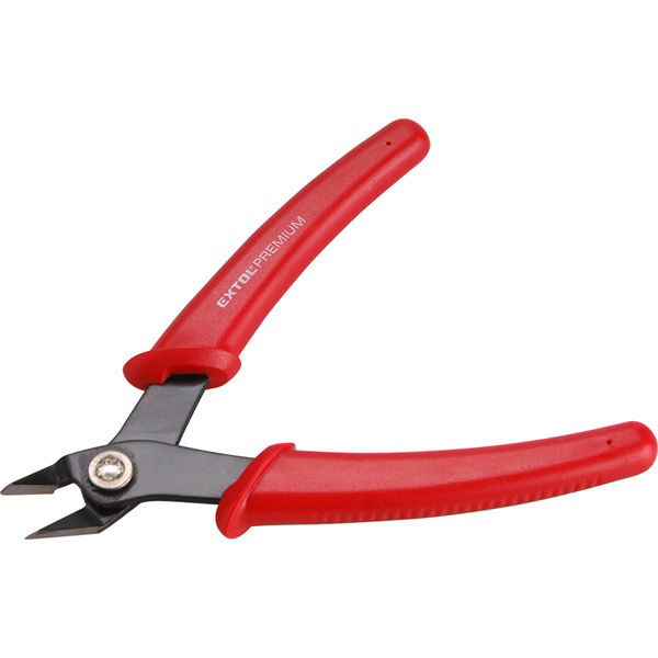 EXTOL műszerész oldalcsípő fogó, mini, 130 mm, HRC 52-55, átvágható drót max.: réz: 2mm, acél:1mm termék fő termékképe