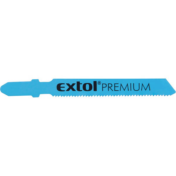 EXTOL Dekopírlap fémre, 5db, Bosch befogás, HSS; 51×8×1,5mm, 1,2mm fogtáv, mart, hullámosított fogak, egyenes vágás, acéllemez termék fő termékképe