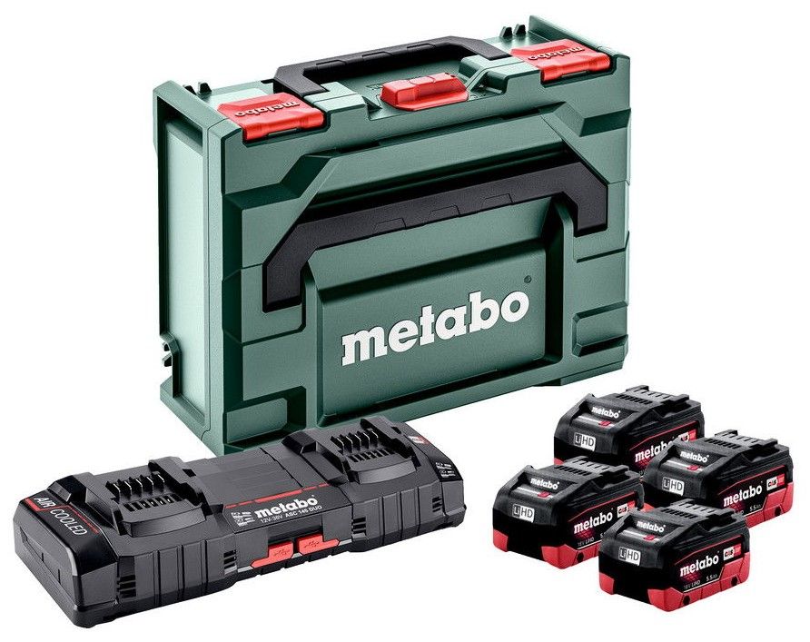 METABO 18 V-os akku csomag (4 x 5.5 Ah LiHD akku, duplatöltő, metaBOX kofferben) termék fő termékképe