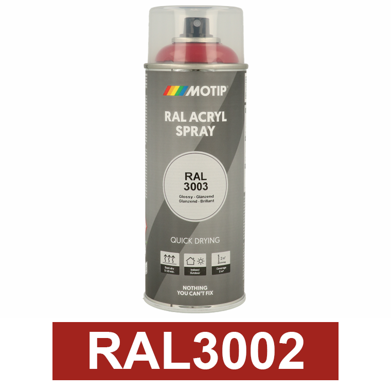 Motip Ipari festék spray, RAL3002, 400 ml termék fő termékképe