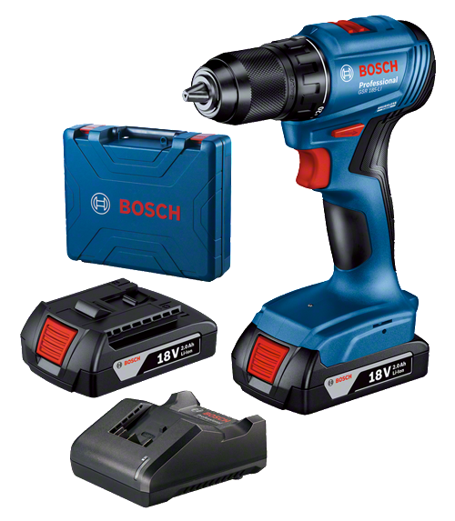 Bosch GSR 185-LI akkus fúró-csavarozó (2 x 2.0 Ah Li-ion akkuval, kofferben) termék fő termékképe