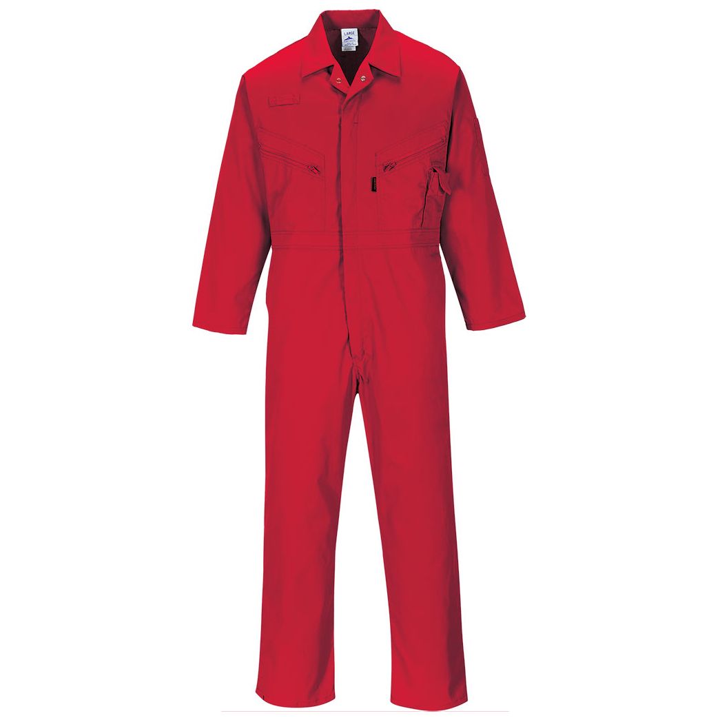 Portwest C813 - Liverpool Zip overál, hosszított, piros termék fő termékképe